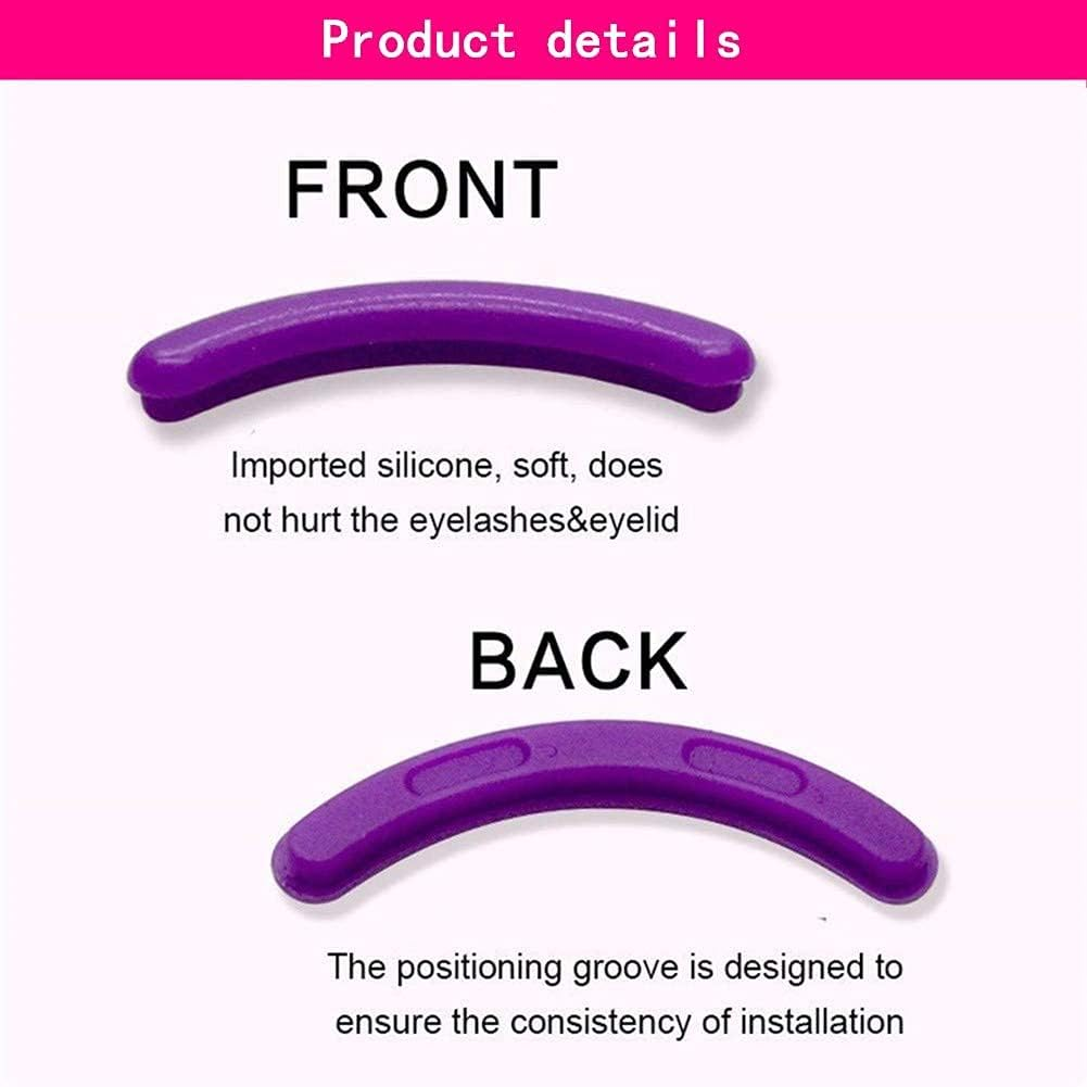 24 Pcs Curler Refill Eyelash Curler Refill Pads Silicone Rubber Soft Curler Replacement Refills Pads for Universal Eyelash Curler (Purple) image number 3