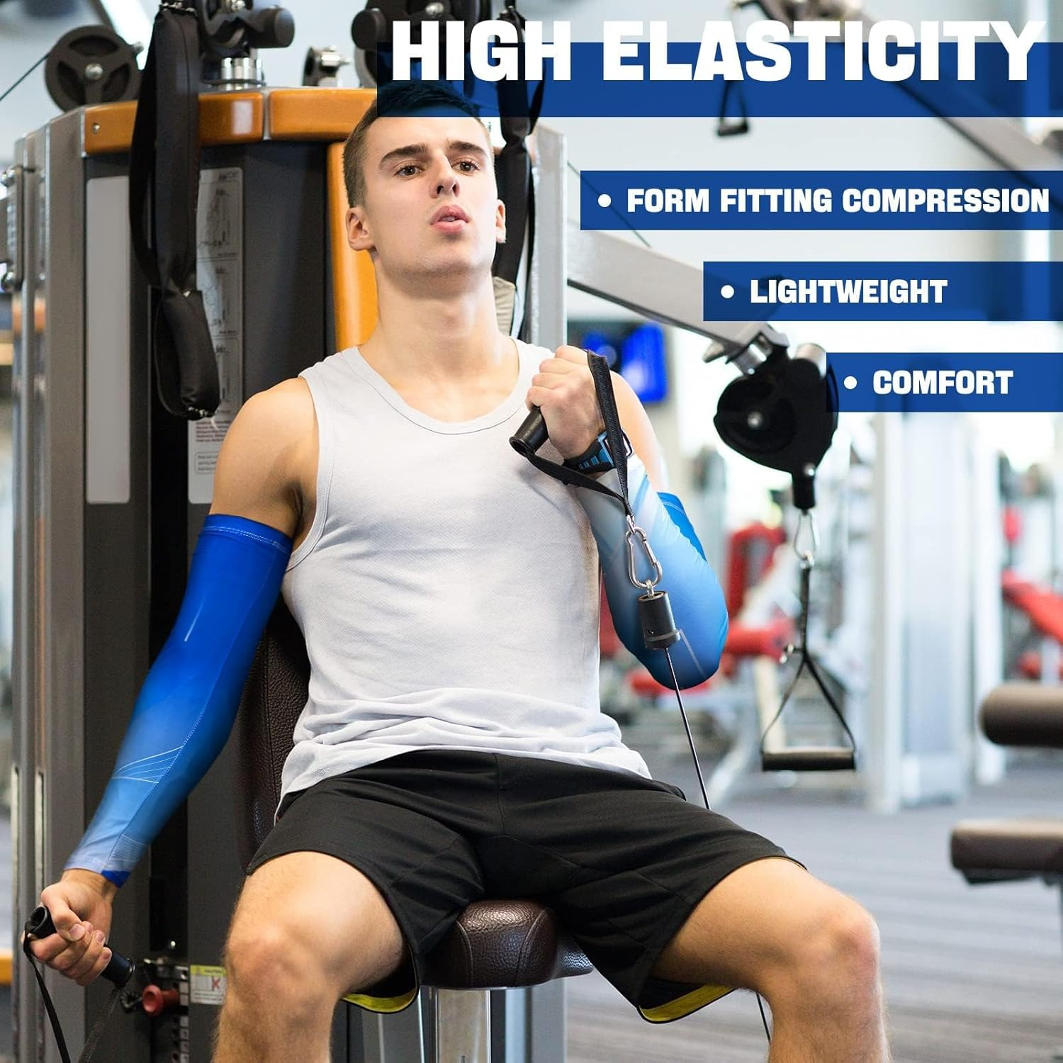 BLAZDEVE 4 Pairs UV Sun Protection Arm Sleeves for Men, Cooling Arm Sleeves, Tattoo Cover Up, Cooling Athletic Sports Sleeve, Moisture Wicking Gloves for Football, Fishing, Running image number 1