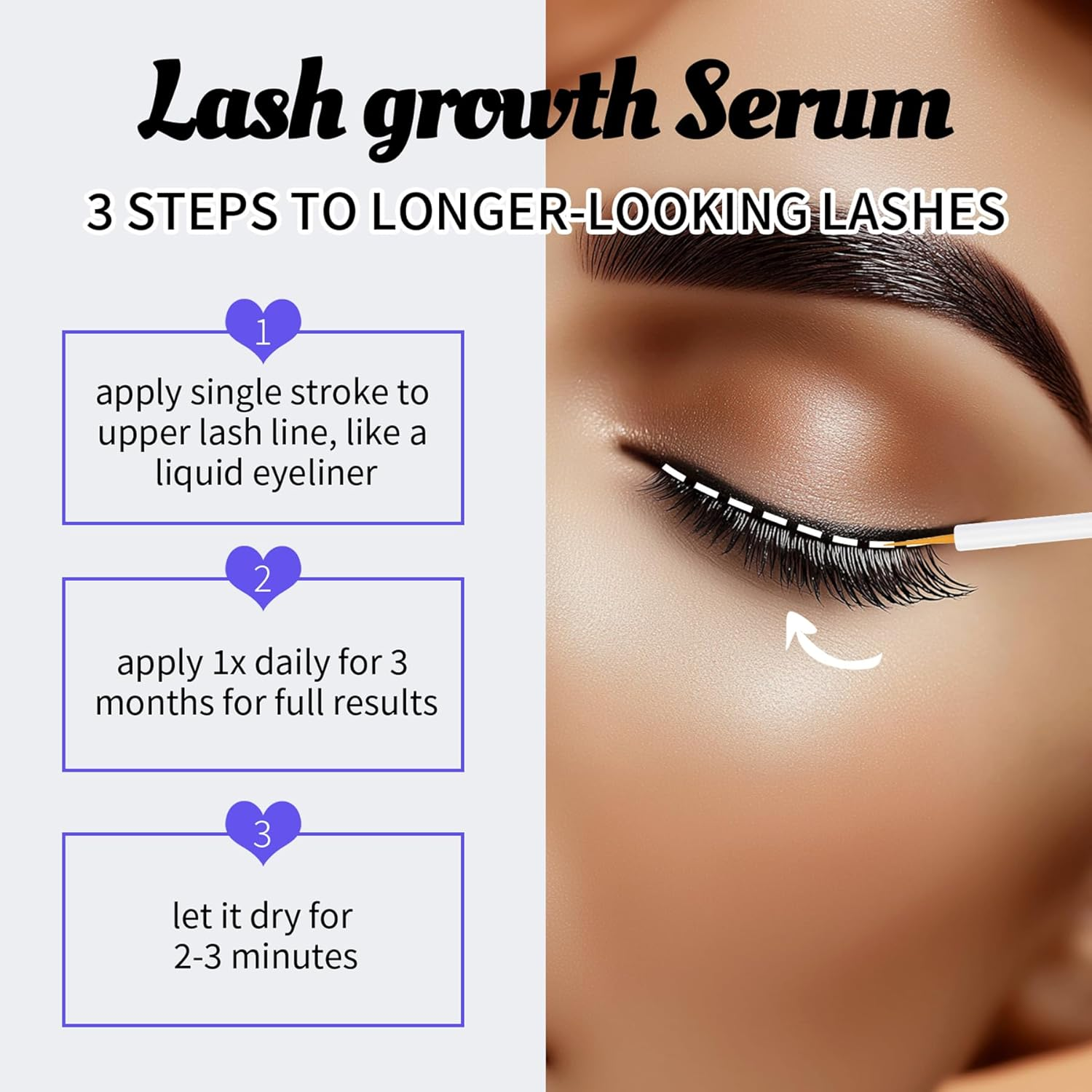Eyelash and Eyebrow Growth Serum Set &ndash; Nourishing Lash & Brow Enhancer for Thicker, Fuller, Healthier Looking Lashes and Brows &ndash; Hydrating & Strengthening Formula image number 4