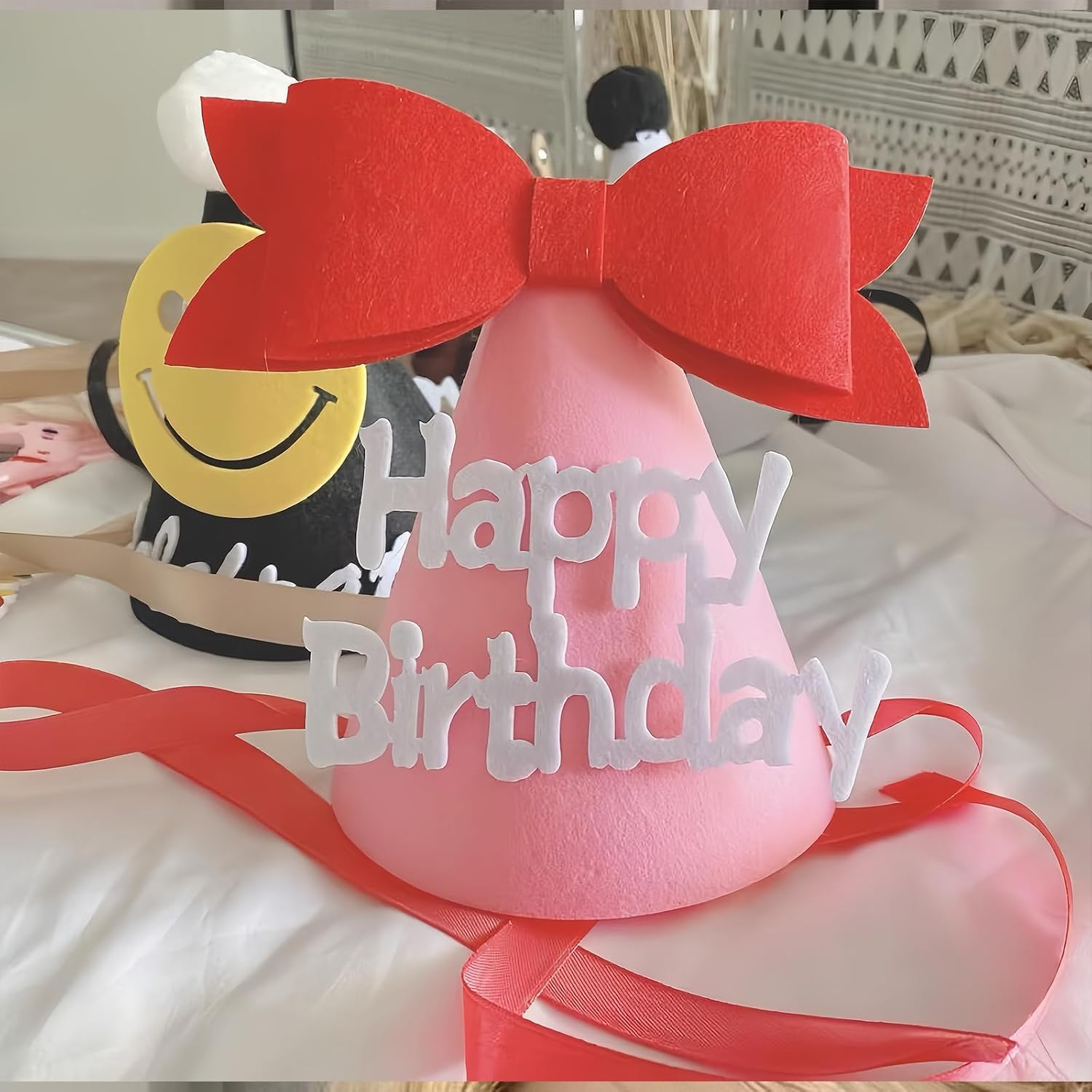 Cartoon Felt Birthday Party Hats - Fun Photo Props for Birthday Parties, Party Decorations, Suitable for Adults and Children Gifts. image number 4
