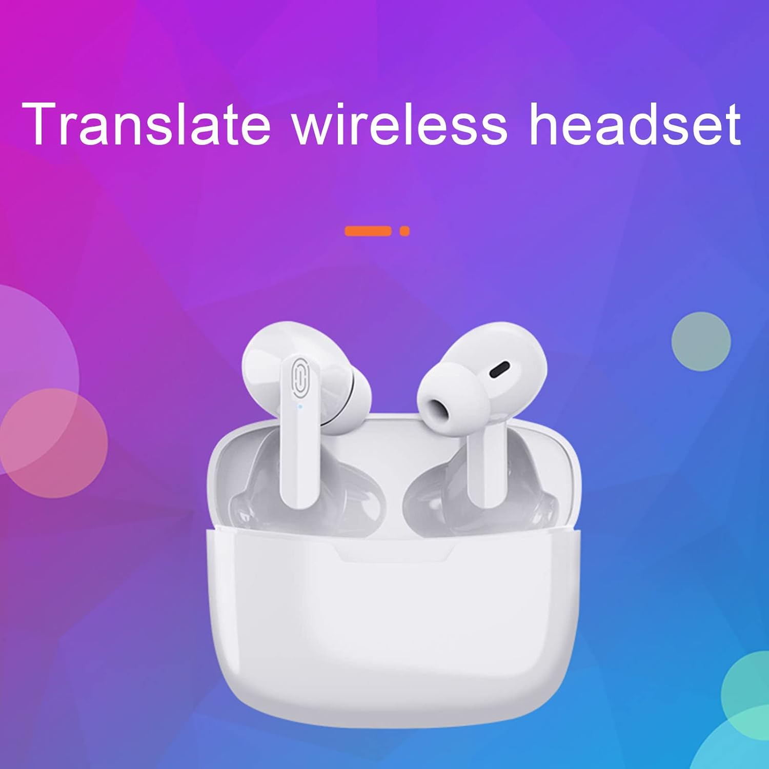 Goshyda Voice Translator Earphones, Supports 84 Languages Online Translation in Real Time, Instant Voice Translator with Bluetooth and App, Simultaneous Translation (White) image number 5