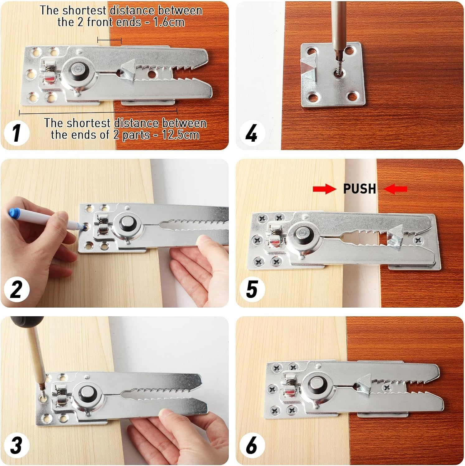 XICEN 4 Pack Sectional Couch Connector with Screws image number 4