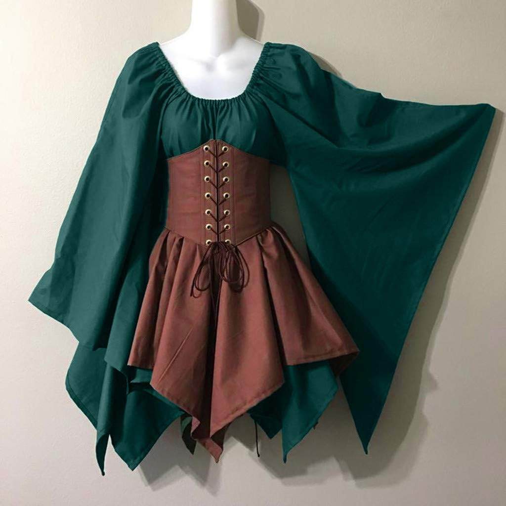 Women'S Medieval Dress Vintage Renaissance Victorian Dress Traditional Viking Costume Halloween Cosplay Costumes image number 6