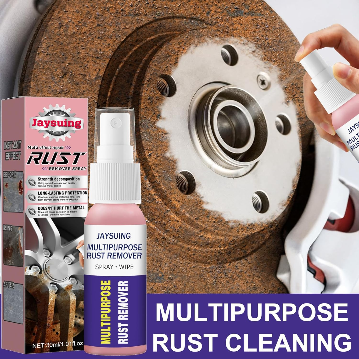 Rust Remover Spray, 30Ml, Multi-Effect Metal Oxide Remover with Long-Lasting Protection image number 4