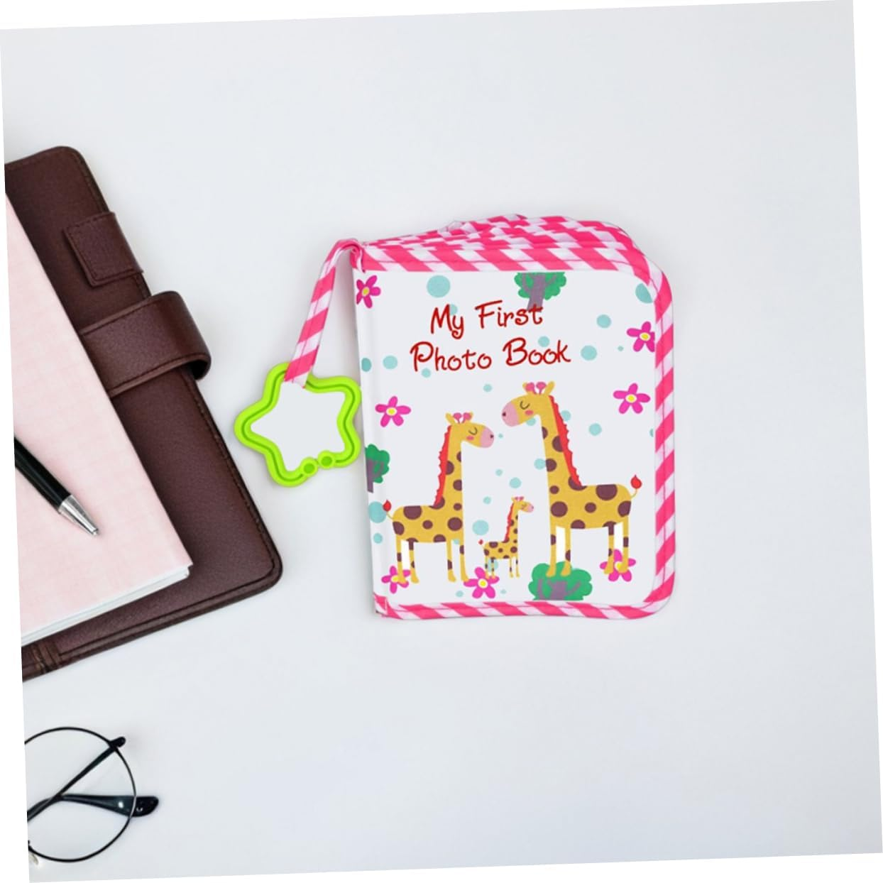 Kisangel 2Pcs Baby Photo Album: First Year Memory Album for Newborns Holds 17 4X6 Inch Photos - Soft Cloth Baby Memory Keepsake Toddler Picture Book