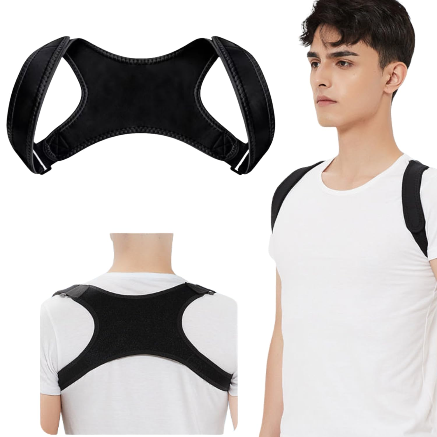 Posture Corrector Brace, Adjustable Back Support, Black,Adjustable Posture Corrector Brace - Invisible Back Support for Adults & Students AUPOINT image number 4