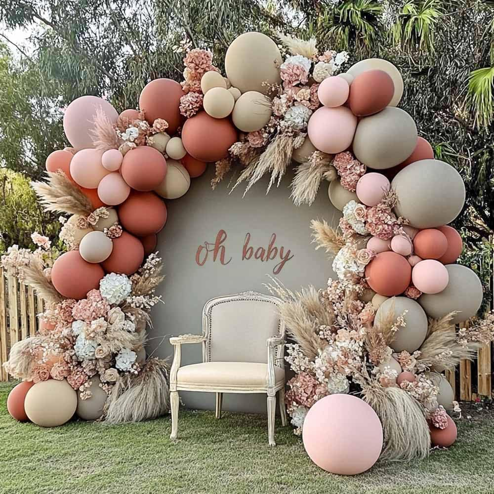 Partycus Dusty Blue and Green Balloon Garland - Double Stuffed Sage Green Teal White Matte Balloons Olive Slate Blue Boho Arch Kit for Baby Shower Neutral Birthday Bridal Party Decoration Medium