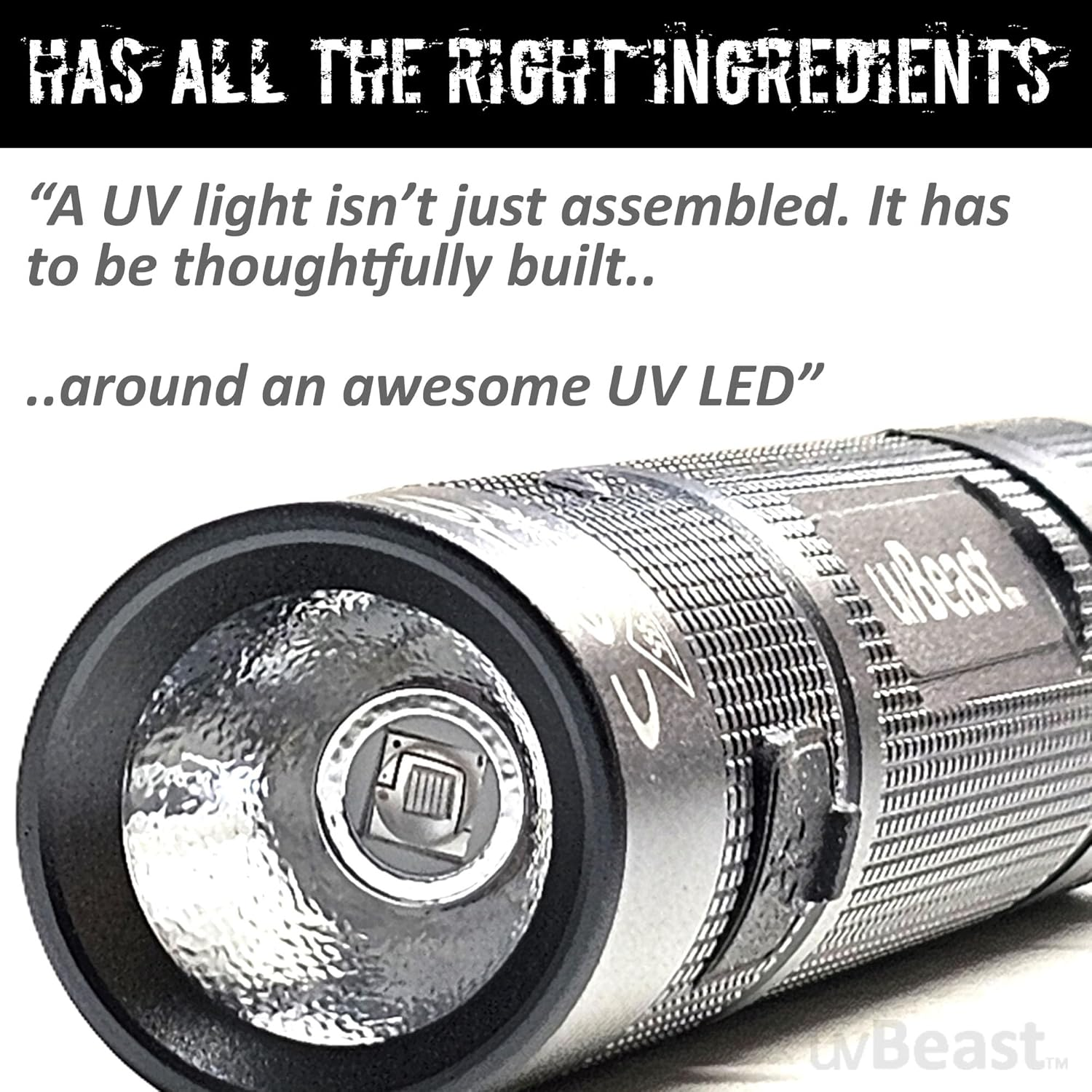 Uvbeast New V3 Mini - 385-395Nm - Black Light UV Flashlight &ndash; High Flux Density Ultraviolet - Professional Grade High Power Upgraded 5 Core UV LED &ndash; USA Stock image number 5