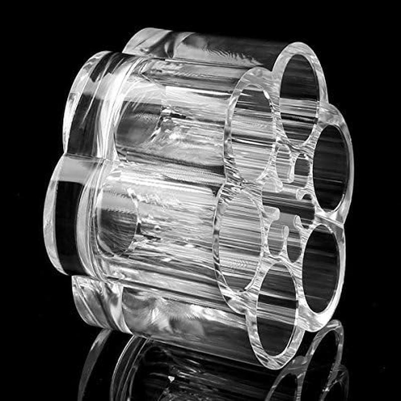 Onwon 12 Spaces Clear Transparent Acrylic Flower Style Cosmetic and Makeup Brush Holder Stand/Organizer, 5.6 Ounce image number 1