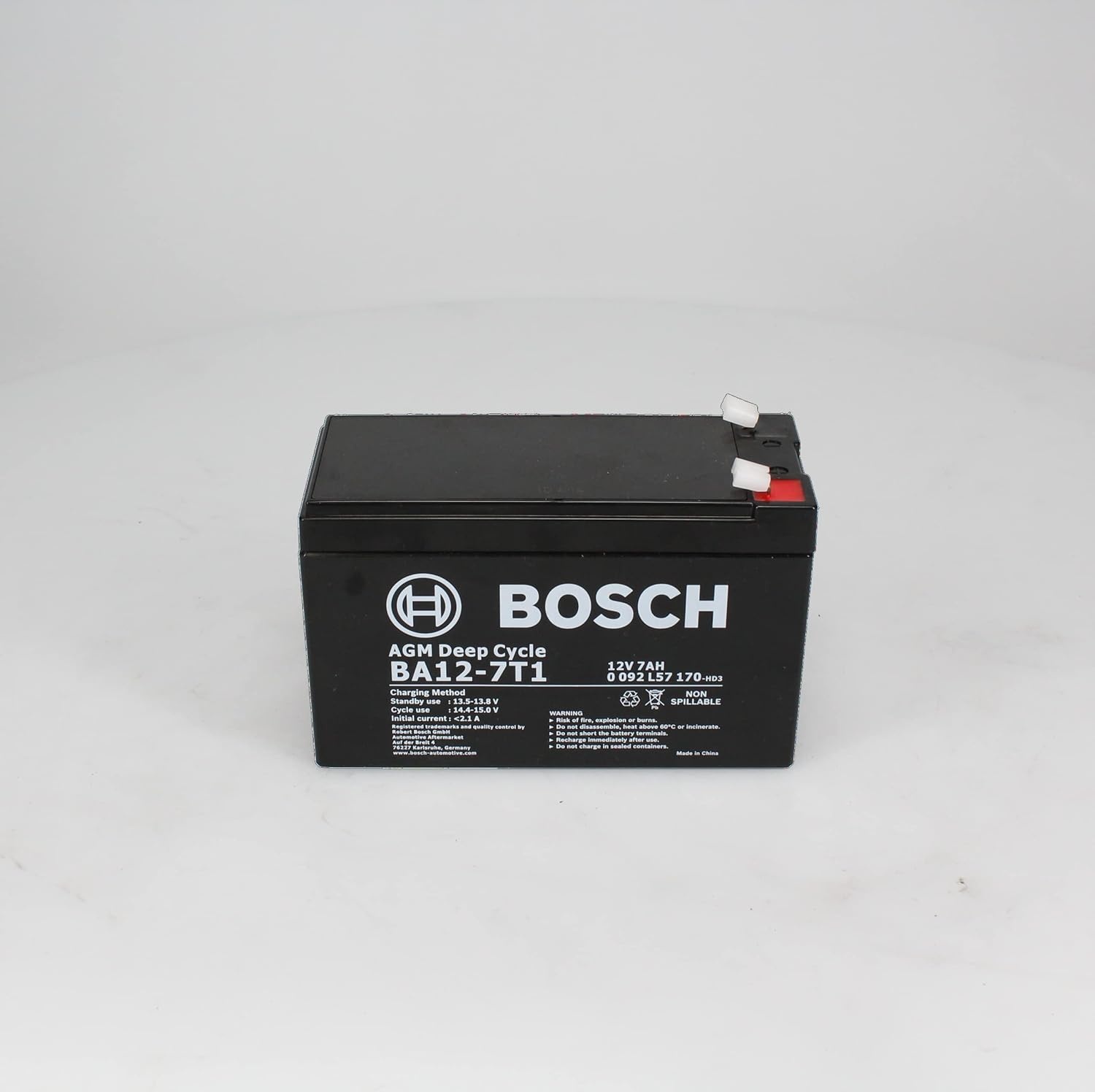 Bosch BA12-7T1 12V 7AH VRLA AGM Rechargeable Standby Battery Black image number 2