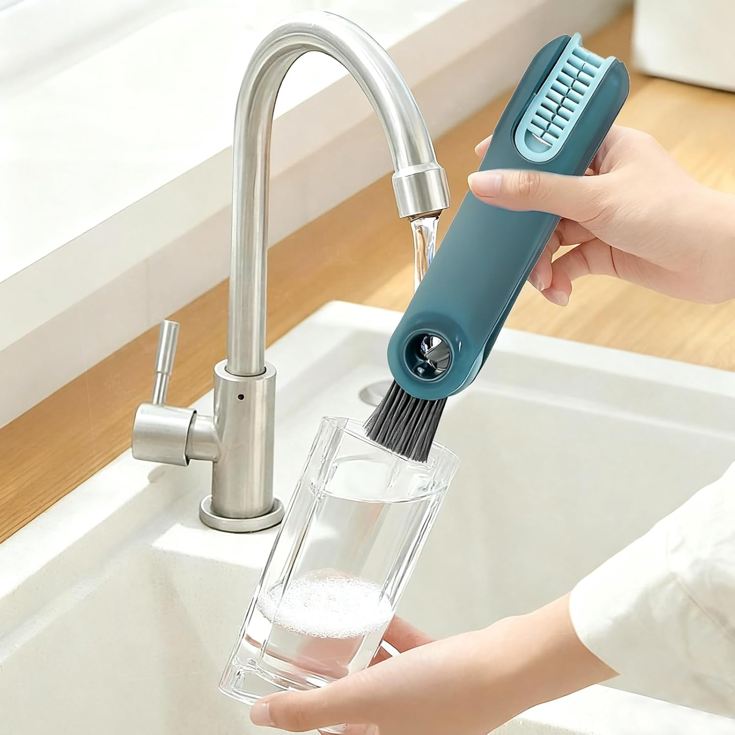 11-Piece Cleaning Brush Set&mdash;Reusable Straw Cleaner, Rim & Bottle Brush in One Pouch, Spotless in One Go！ image number 5