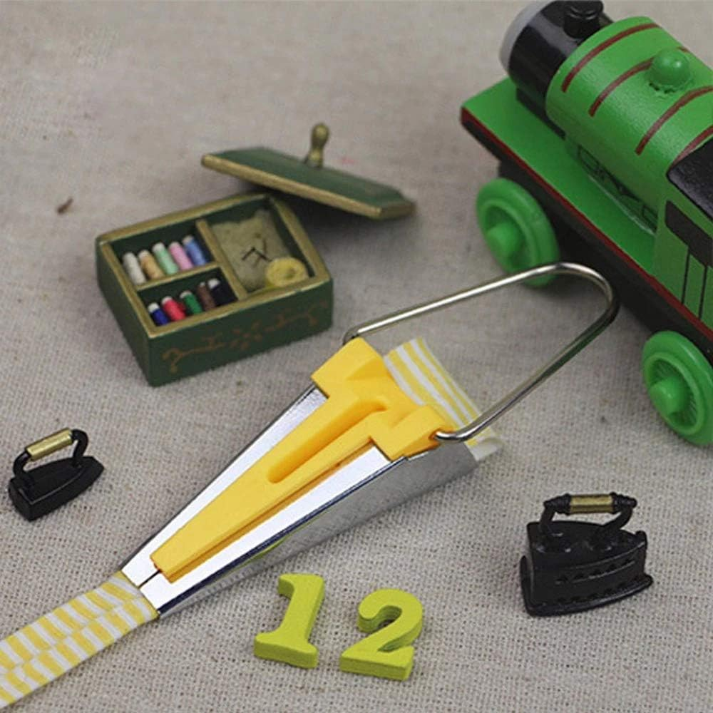 Windman 5Sizes Single/Double Fold Bias Tape Maker Tool Kit Includes 6MM/9MM/12MM/18MM/25MM 4Sizes Bia Tape Maker for DIY Sewing Quilting Tape Binding Use image number 5