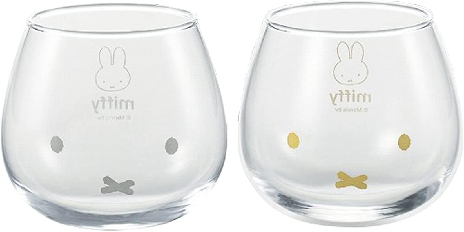 Kaneshotouki KN40150 Dick Bruna Wobble Tumbler, Pair Set, Miffy 1.8 Fl Oz (320 Ml), Glass