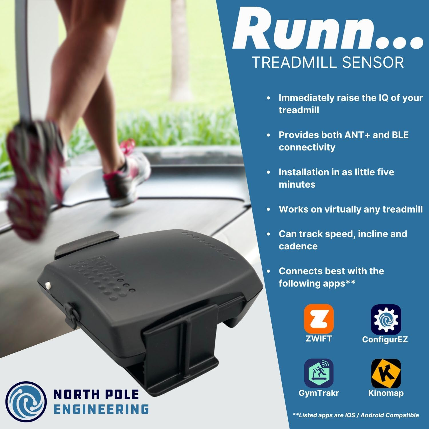 Runn... Retrofit Smart Treadmill Sensor - Make Your Treadmill a Smart Treadmill! image number 5