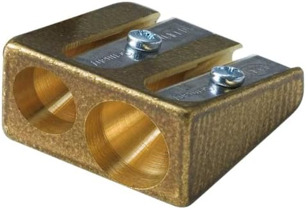 KUM Brass Double Hole Sharpener
