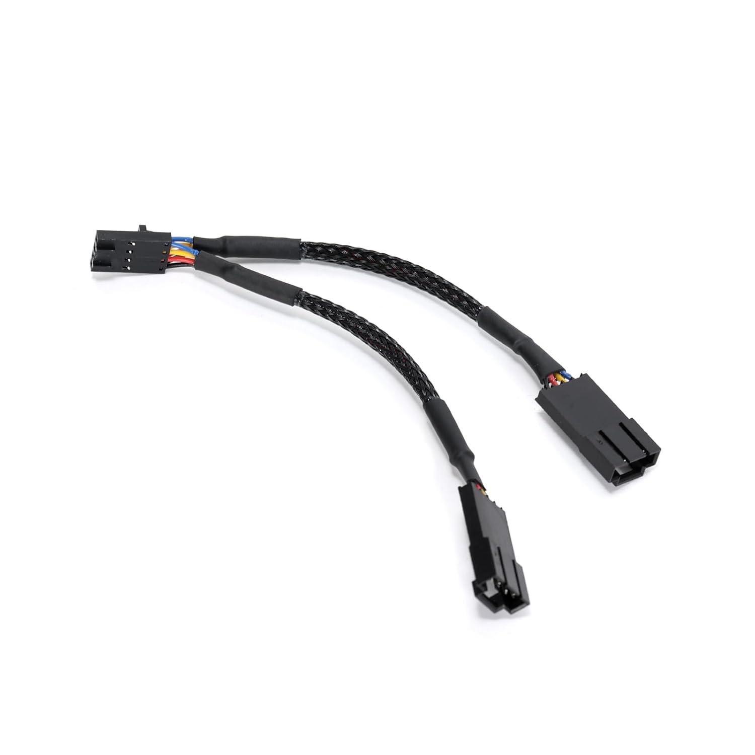 Ruimou 1Pcs Computer PC PWM Fan Splitter Cable 4Pin 1 Male to 2 Female (Cable Length 100Mm) Compatible with Corsair RGB Fan Hub/Corsair Lighting Node Pro/Conmander Pro Core image number 1