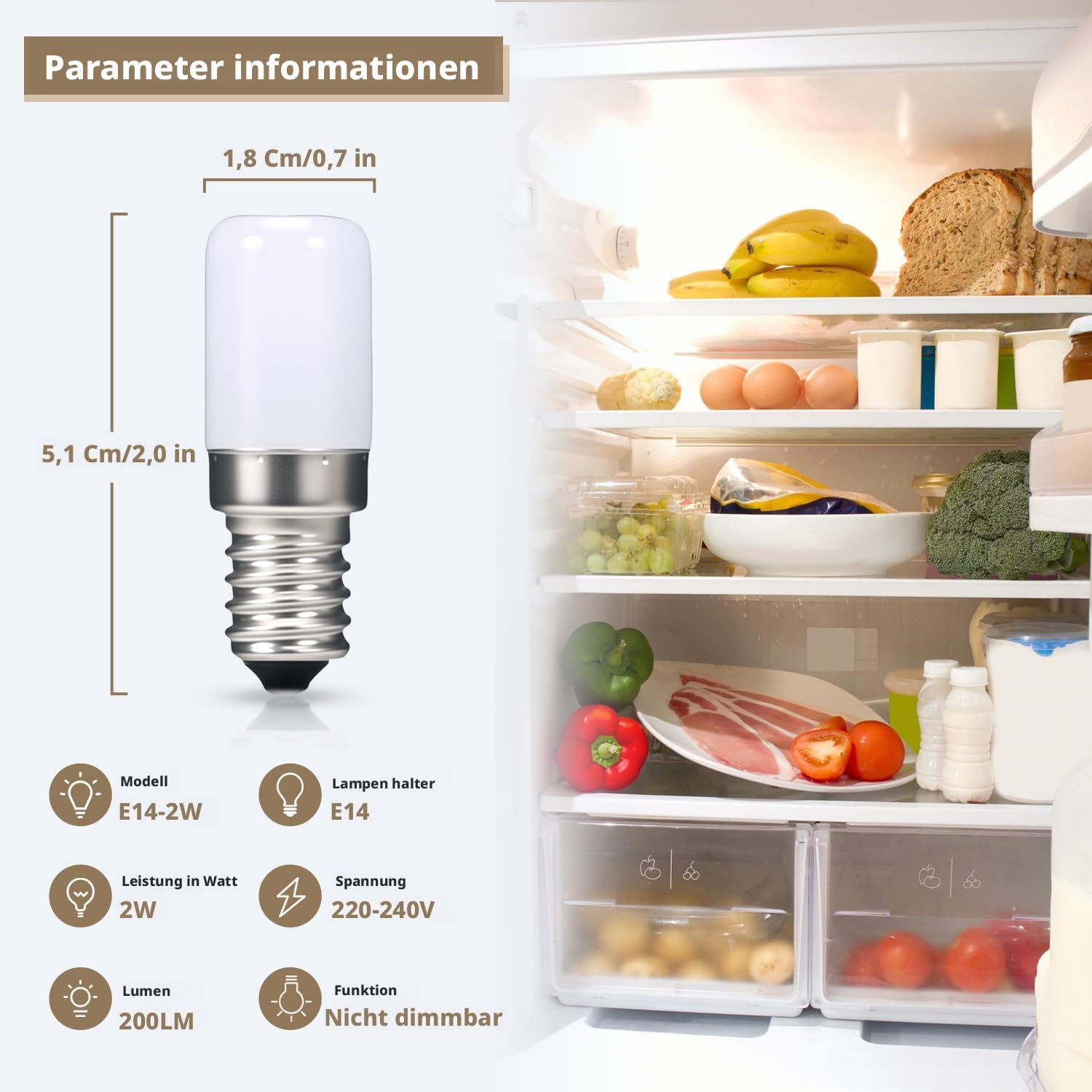 Linqzxz E14 LED Bulbs, 2W Candle Lamps Equivalent 20W, 6000K Daylight White, AC 220-240V Bulbs for Home, Garage, Warehouse, Indoor - LED Corn Bulbs, Pack of 3 image number 6