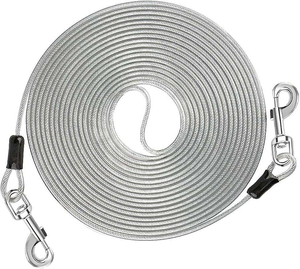 10Ft Tie Out Cable for Dogs up to 350LBS - Rust Proof Training Cable for Yard and Camping image number 4