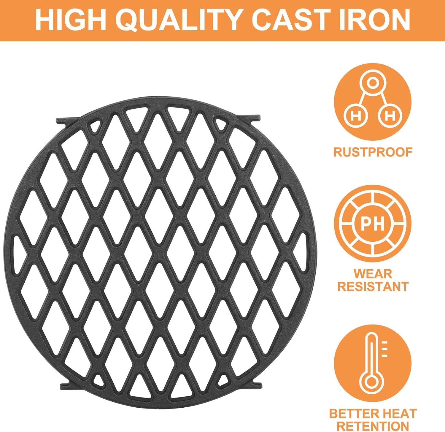 8834 65940 Sear Grate Insert for Weber Gourmet BBQ System Accessories, for Weber Genesis GS4 II Replacement Parts, Spirit & Summit, for Weber Charcoal Grills, for Weber Master-Touch 22 & 22.5" Kettle image number 2