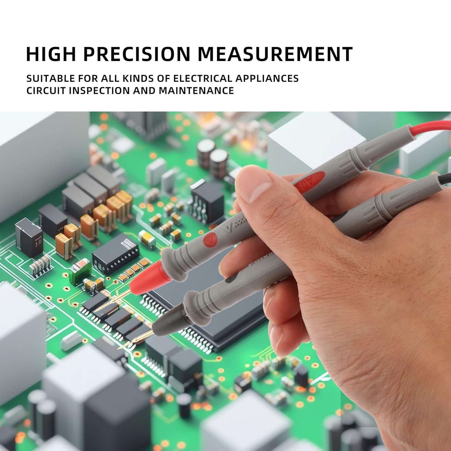DIANN Multimeter Test Leads Kit Banana Plug with Push on Alligator Clips Precision Sharp Probes 1000V 20A Digital Electrical Test Probes