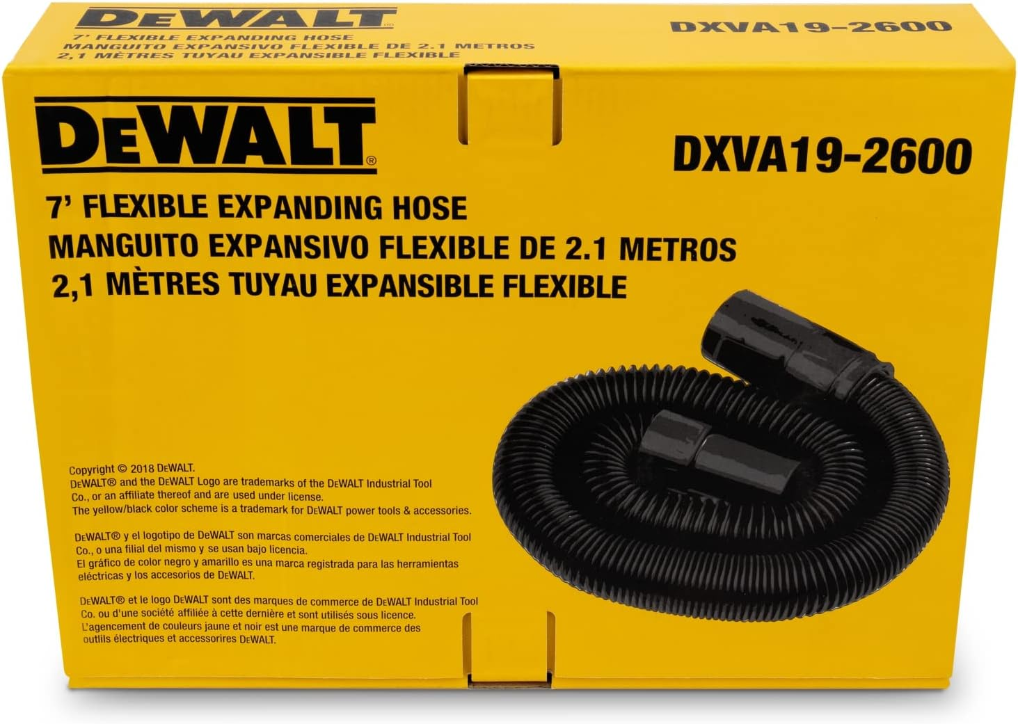 DEWALT DXVA19-2600 Vacuum Extended Super Flex Hose Fits for 1-7/8" Hose, Compatible with DXV04T image number 2