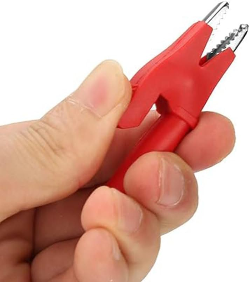 5 Colors Alligator Clips Test Clamp Full Shroud Insulatedwith 4Mm Banana Plugs Automotive Car Battery Alligator Clips Electrical Test Clips for Multimeter Test Leads, Pure Copper and PVC Material image number 5