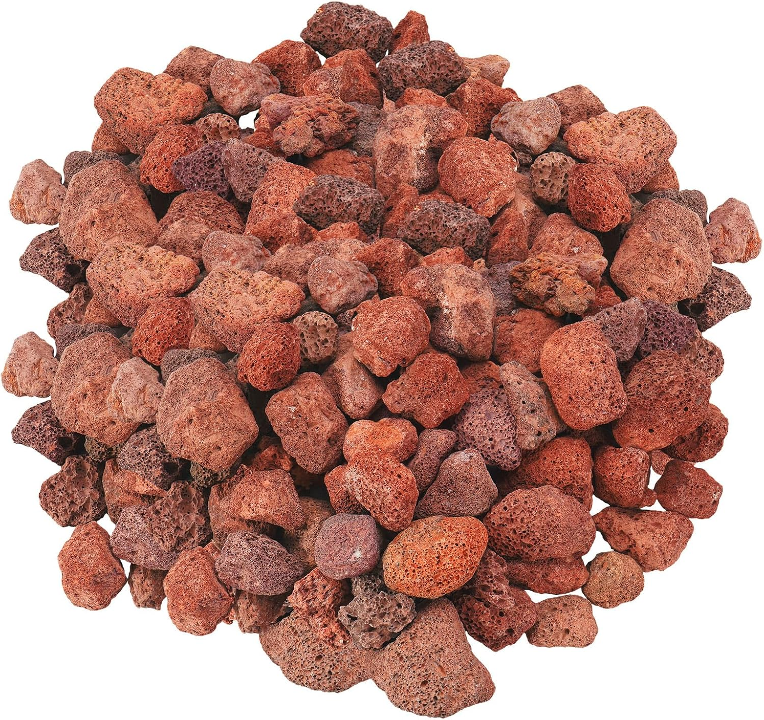 10 Pounds Red Lava Rocks for Fire Pits, Fireplaces, Perfect for Gas Log Sets, Gas Grills, Landscape Design, Suitable for Both Indoor and Outdoor Applications (1.2"-2") image number 5