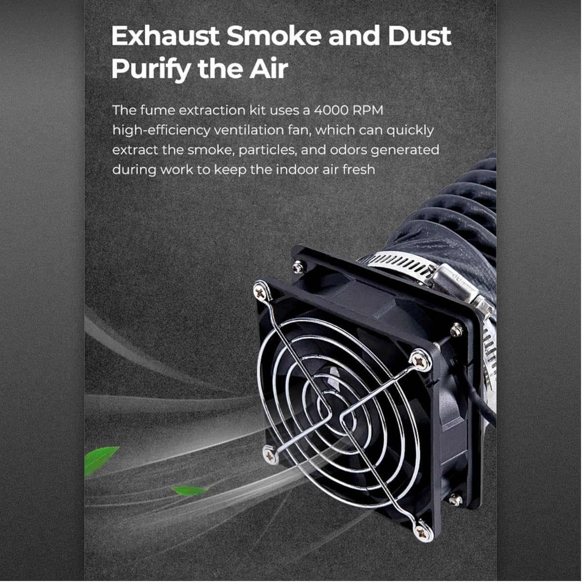 Exhaust Fan, 3D Printer Enclosure Fan Kit, Portable Exhaust Fan Hood Smoke Filter Extractor, Eliminate Odors Dustproof Isolate Noise Wtih Switch and Filter for Anycubic/Elegoo/Creality image number 3