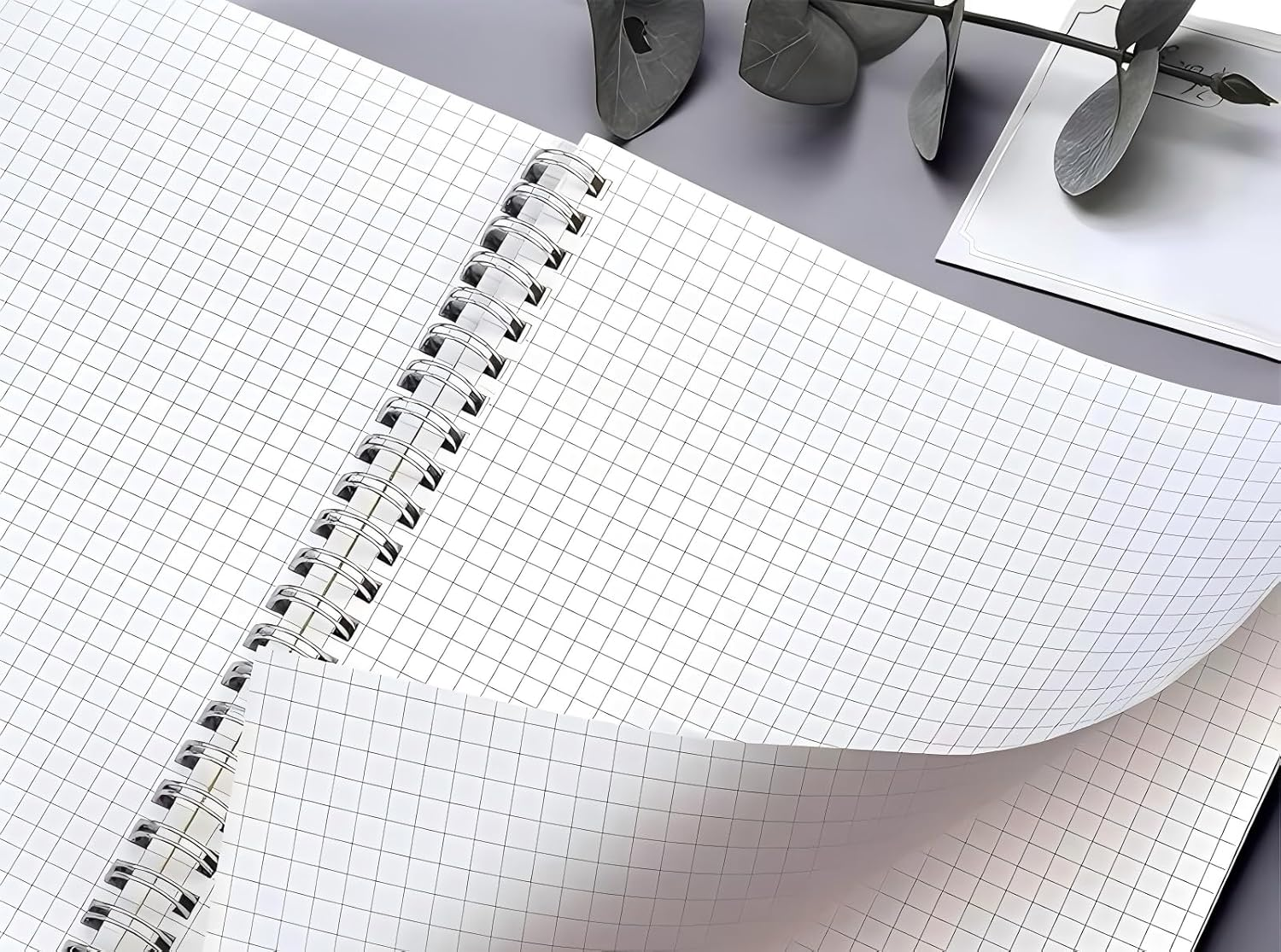 LORJE 1 Pack A5 Spiral Notebook, 80 Sheet Thick Paper, Flexible Plastic Cover, Smooth Writing Aesthetic for School, Work Office (Plain) image number 2