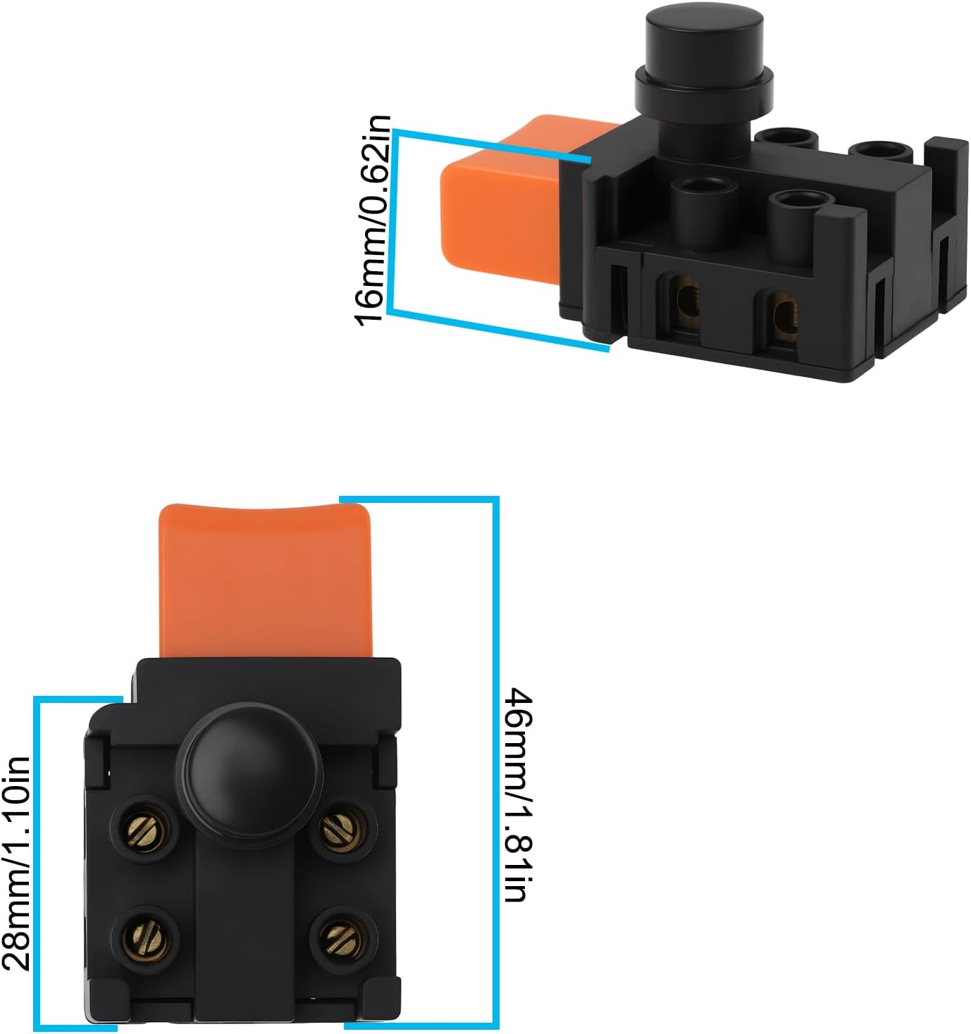 SING F LTD 2PCS Electric Trigger Switch with Speed Control for 5016 Chain Saw FA2-6/2D Power Tool Replacement Part image number 4