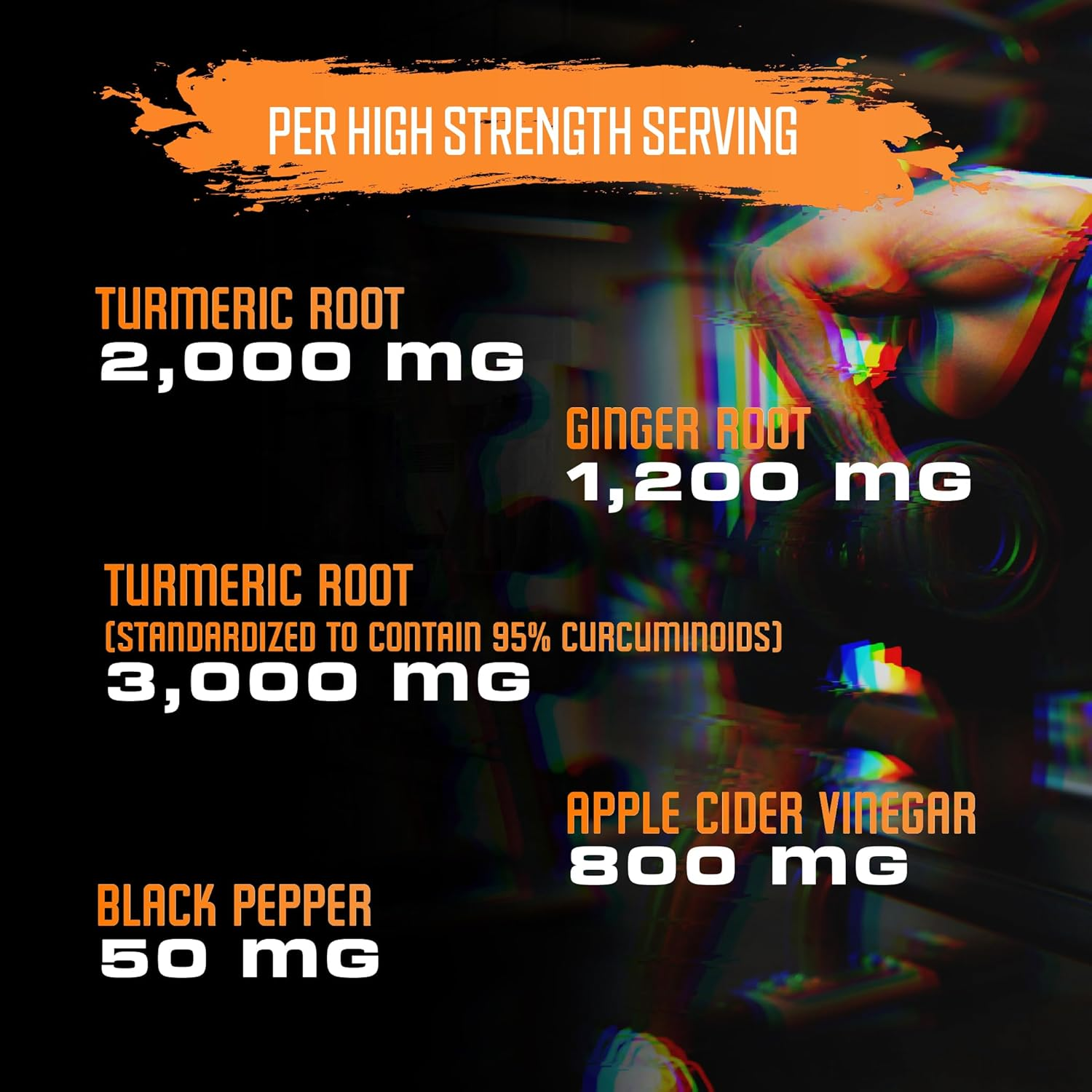 Turmeric Curcumin with Apple Cider Vinegar, Ginger 7050Mg - 95% Curcuminoids for Support Immune System - 2 Months Supply image number 2