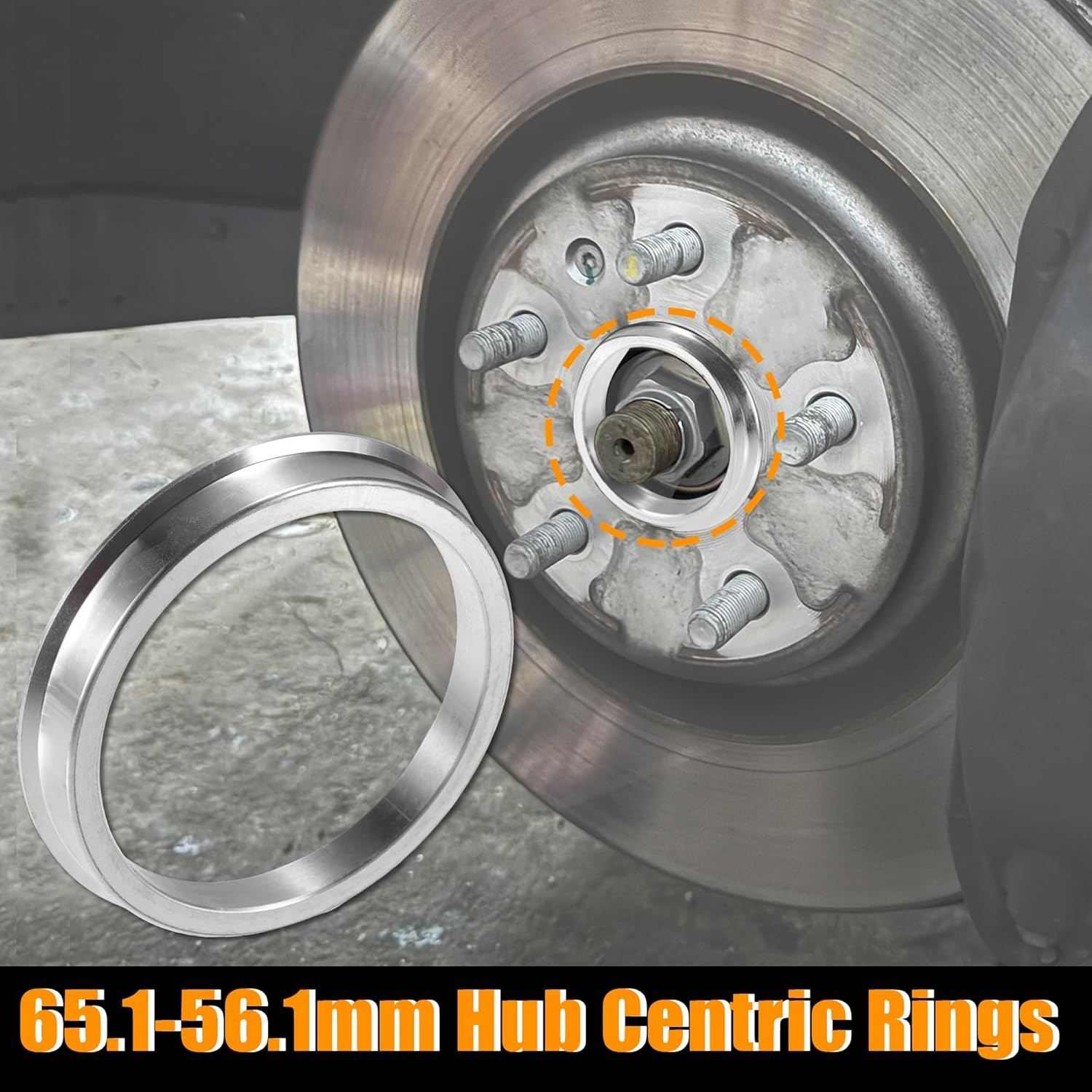 X AUTOHAUX 4 Pcs OD 65.1Mm to ID 56.1Mm Aluminum Alloy Car Hub Centric Rings Wheel Bore Center Spacer image number 5