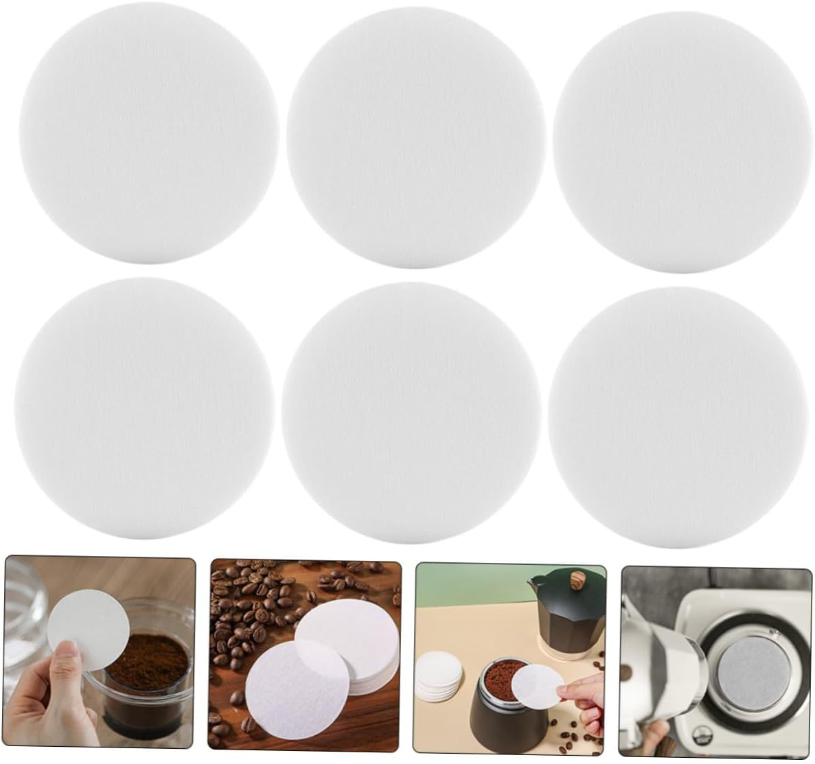 GLEAVI 400Pcs Disposable Coffee Filter Paper Espresso Filtering Papers Tear-Resistant Coffee Supplies for Drip and Pour-Over Brewers image number 6