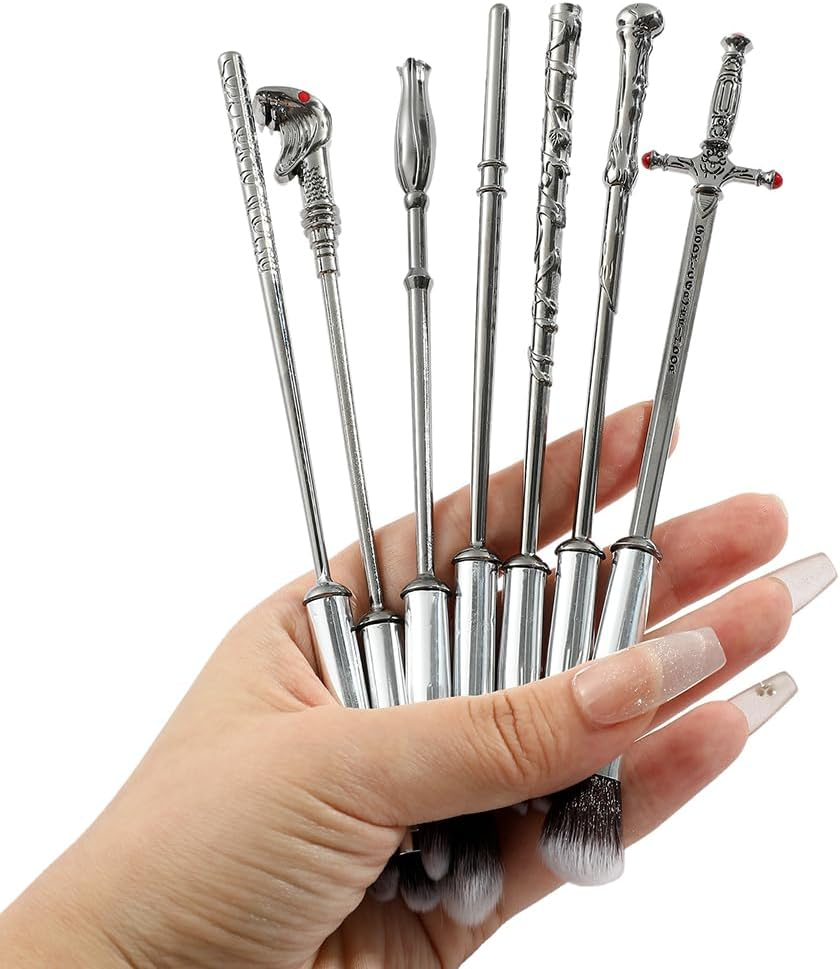 Pottter Makeup Brushes Harrry Gifts Comb Mirror with Gift Box for Eyeshadow Eyebrows Eyeliner Lips Concealer Contouring Highlighter Blending Wizard Wand Makeup Brushes Set image number 3