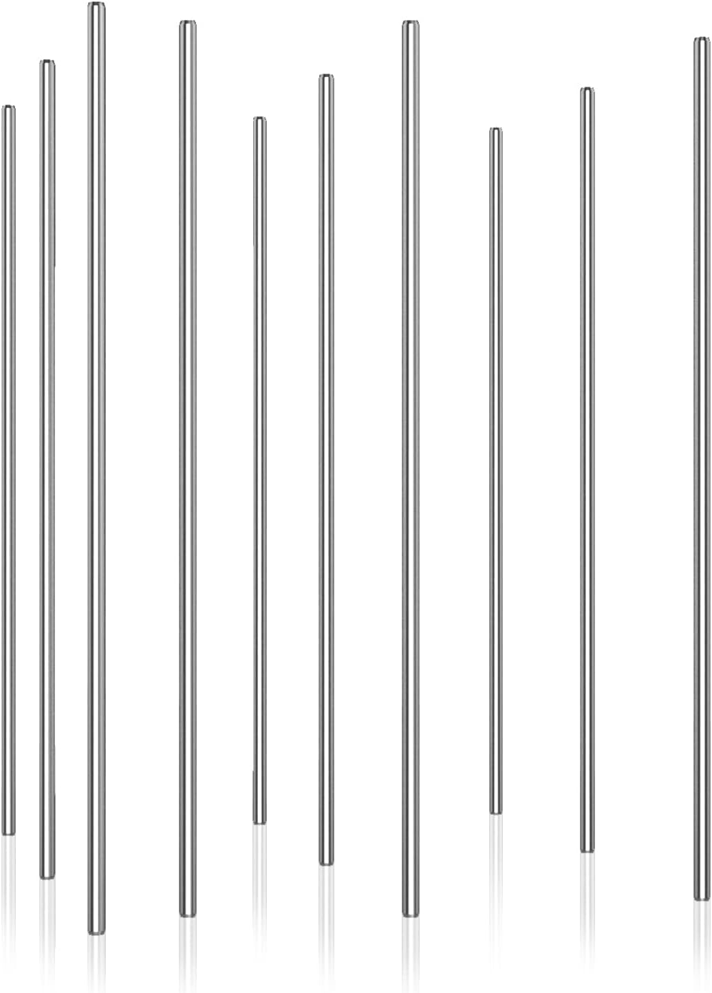 EKIND 10Pcs round Axles Shaft Rod/Straight Metal round Shaft Rod Bars for DIY Model Toy, RC Car, RC Helicopter Airplane (3Mm X 150Mm)