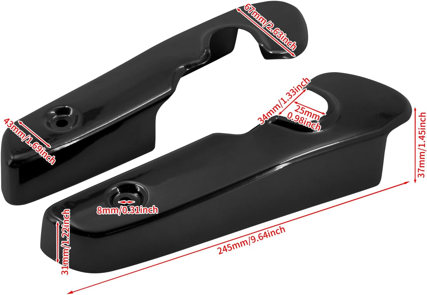 HDBUBALUS Motorcycle Rear Fender Short Mudguard Support Bracket for Harley Sportsters Iron XL 883 1200 48 72 Roadster (Gloss Black) image number 4