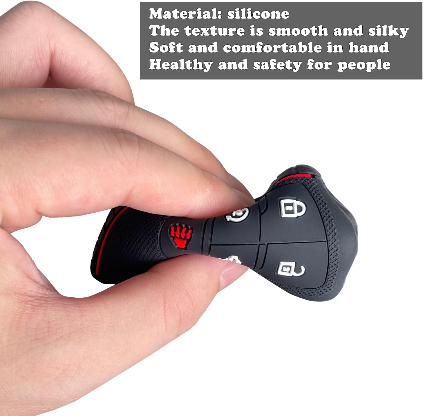 TANDRIVE Key Fob Cover for 2022 2023 2024 Chevy Silverado 1500 GMC Sierra 1500, 2024 Silverado Sierra 2500HD 3500HD image number 1