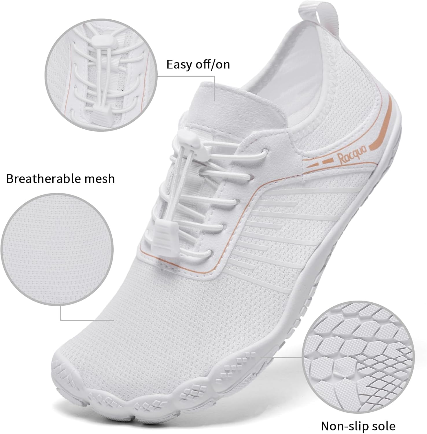 Racqua Water Shoes Swim Sea Beach Shoes for Women Men image number 2