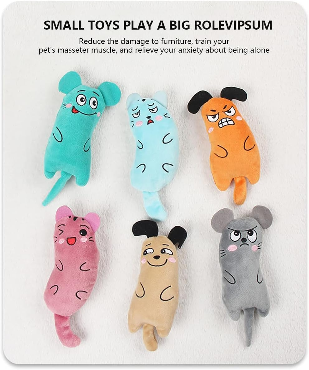 6Pack Cat Toys,Catnip Toys for Indoor Kitten/Cat-Soft Small Kittens Teething Chew Toys Interactive Catnip Plush Toys,Interactive Cat Toy,Strong Catnip Cats Kick Toy image number 5
