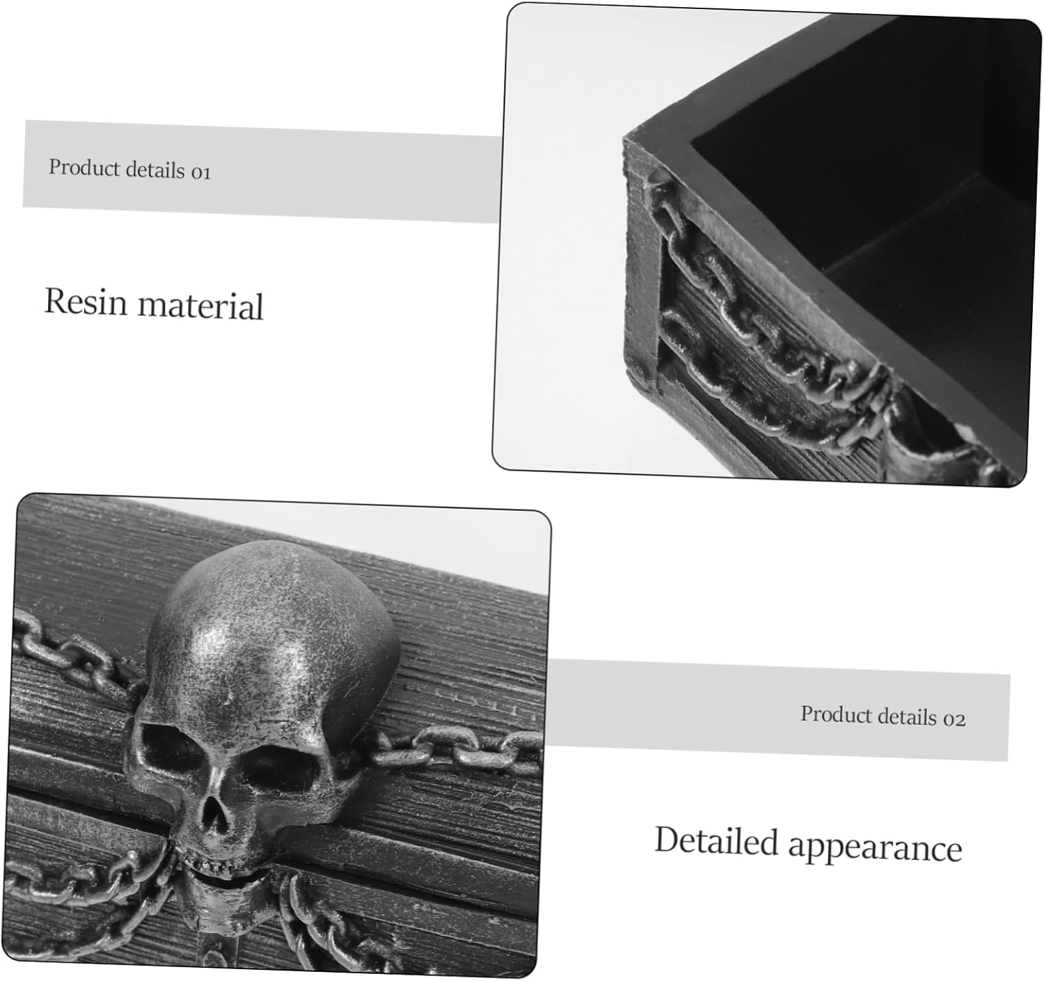 Kichvoe Multifunctional Skull Box Lockable Decorative Storage for Jewelry Accessories Toy Chest for Home image number 1