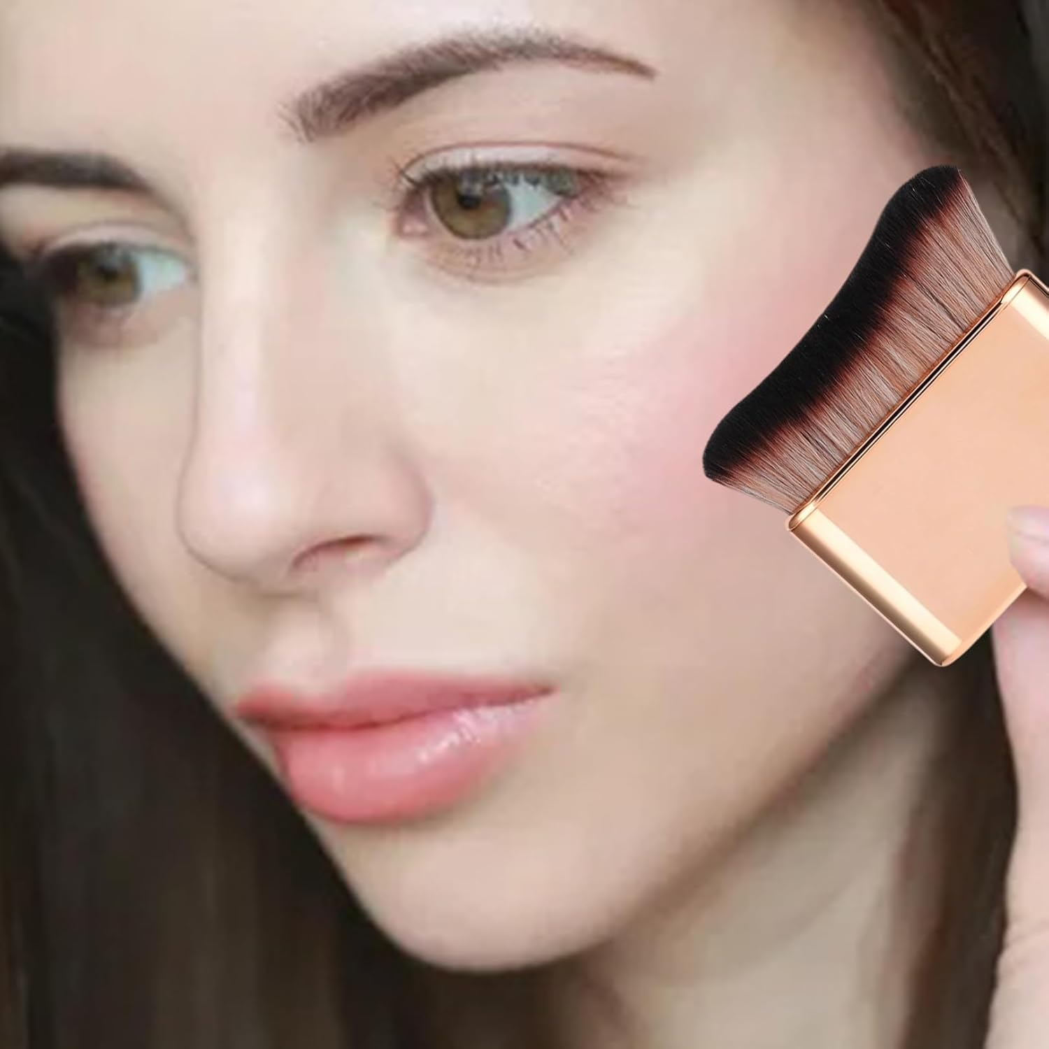 Pack of 2 Self-Tanning Brushes, Kabuki Brush, Body Glow, Self-Tanning, Leg and Body Make-Up, Body Brush, Soft, Multifunctional, for Applying Body Lotion, Make-Up for Body, Women, Daily Use and Beauty image number 4