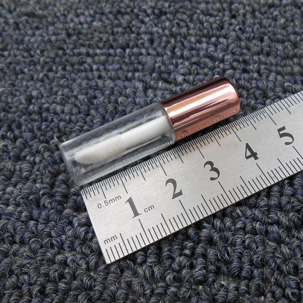 LTKJ 25 Pack 1.2 Ml Pretty Empty Lip Gloss Tubes Containers, Clear Mini Refillable Lip Balm Bottles with Rubber Inserts and 3Pcs Transfer Pipettes for Lip Samples Travel DIY Makeup (Rose Gold) image number 1