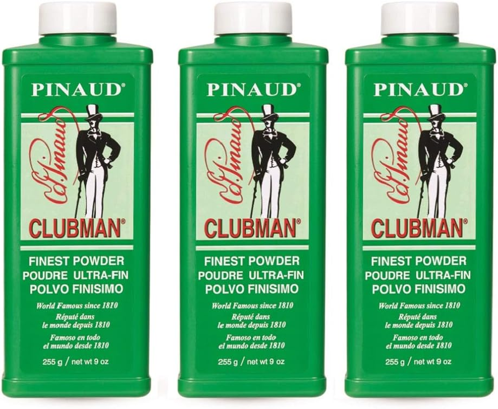 Clubman Pinaud Finest Powder, Classic White Powder for Men, Protection against Sweat and Body Odor, 9 Oz X 3 Packs image number 3
