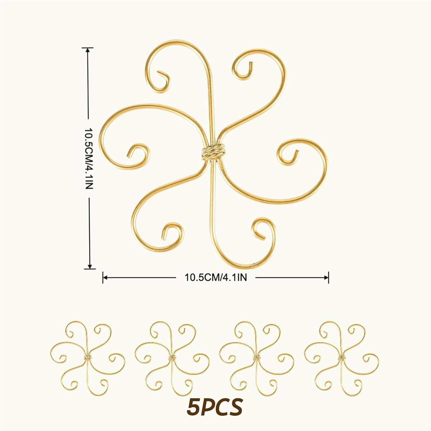 5-Pack Iron Plant Stem Supports for Monstera & Climbing Plants, Durable Hooked Design with Bamboo Clips, Indoor/Outdoor Leaf Stabilizers for Healthy Growth image number 2