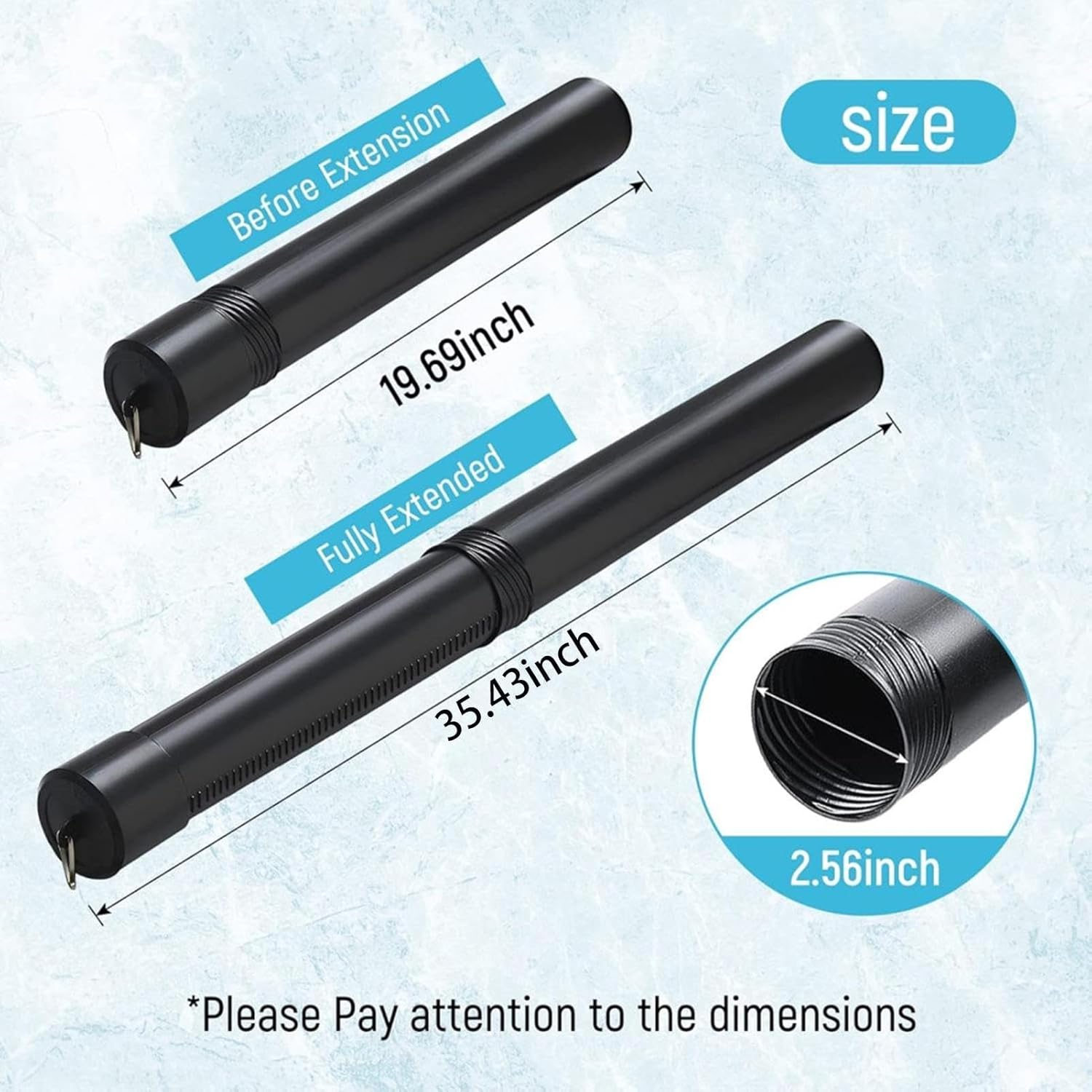 Poster Tubes - Extendable Poster Tube, Multipurpose Artwork Carrying Case | Adjustable Shoulder Strap Lids and Lable, Artworks, Drawing, Chart Storage, Lightproof Drawings Storage Tube for Maps image number 5