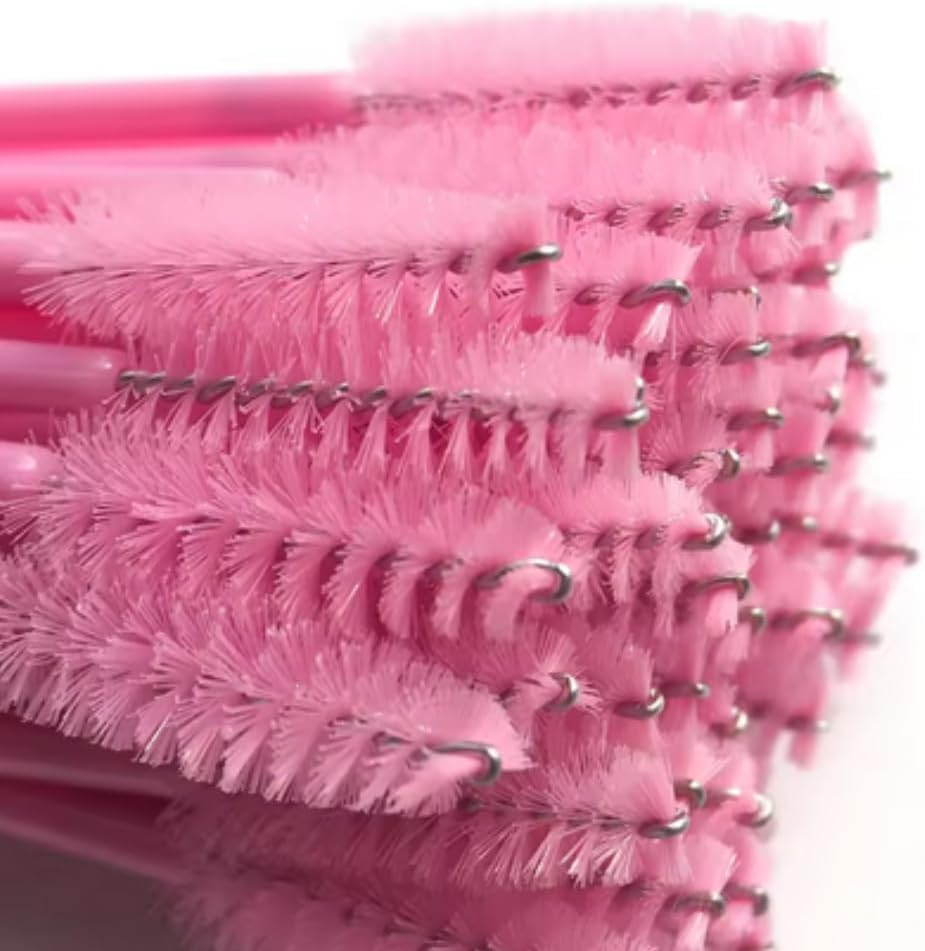 PARENCE - Set of 50 Semi Reusable Eyelash Brushes - Premium Silicone Soft Fiber - Eyelash Brushes Mascara Makeup Tool - 50Pcs (Random Color) image number 2