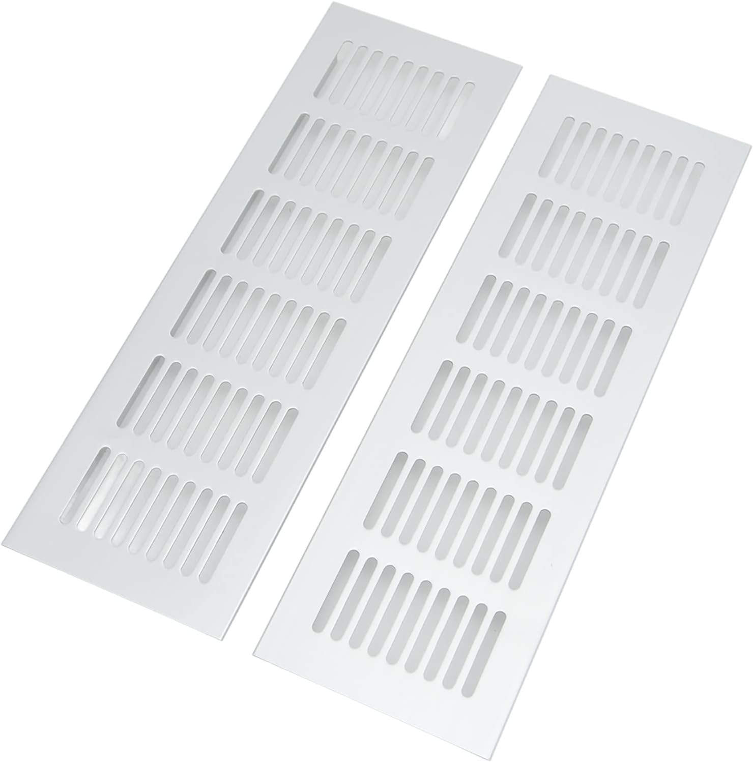 Cabinet Air Vent Grille Silver Rectangle Heat Dissipation Ventilation Grill for Caravan (80 * 250Mm) image number 3