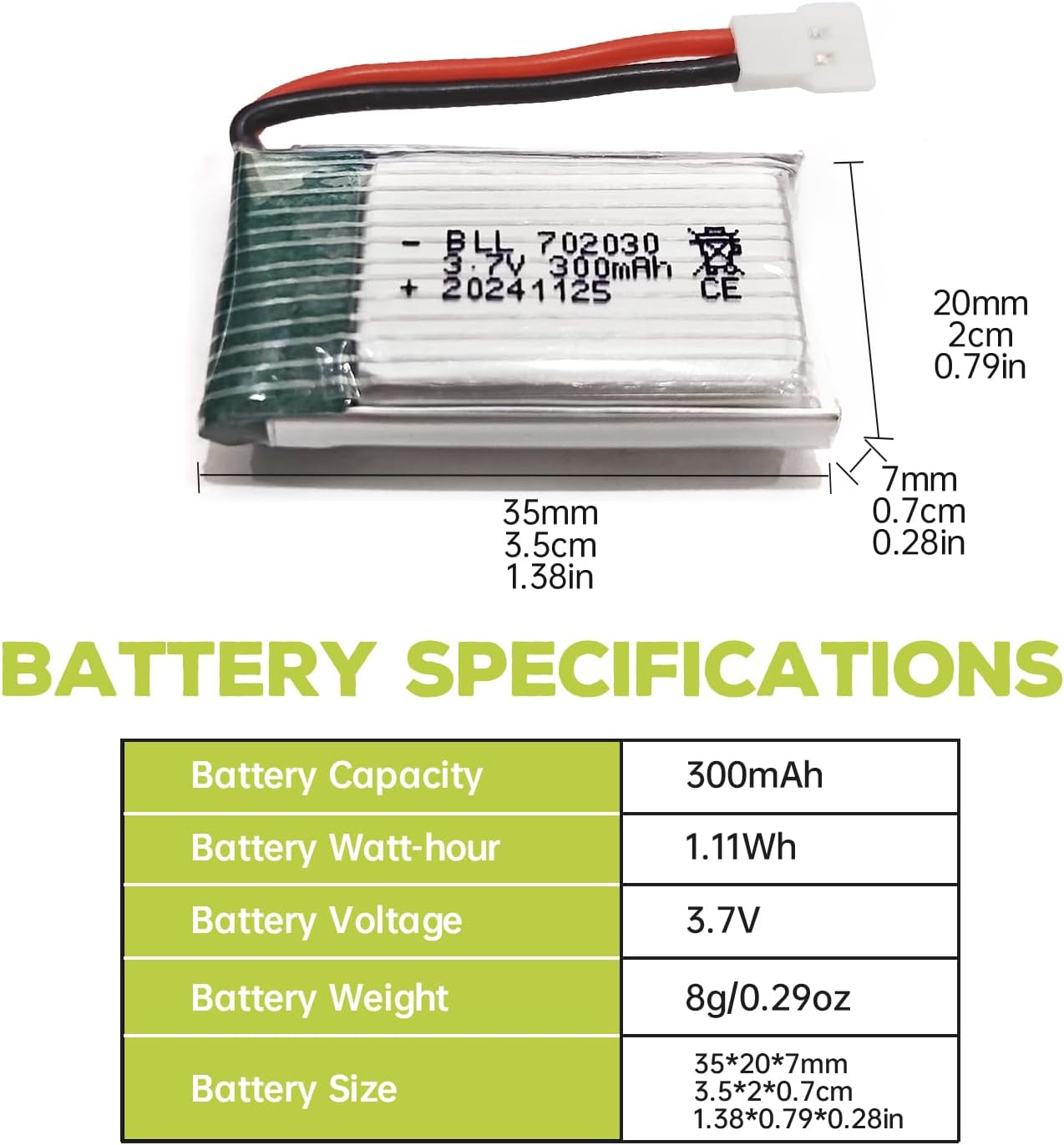 5PCS 3.7V 300Mah Lithium Battery with 5In1 Charger for Syma S39 X11C Wltoys V911S A120 XK A150 V966 FX801 UDI U816A Hubsan H107L F180W F180C HS170 HS170C HS177 Quadcopter Drone Battery image number 4