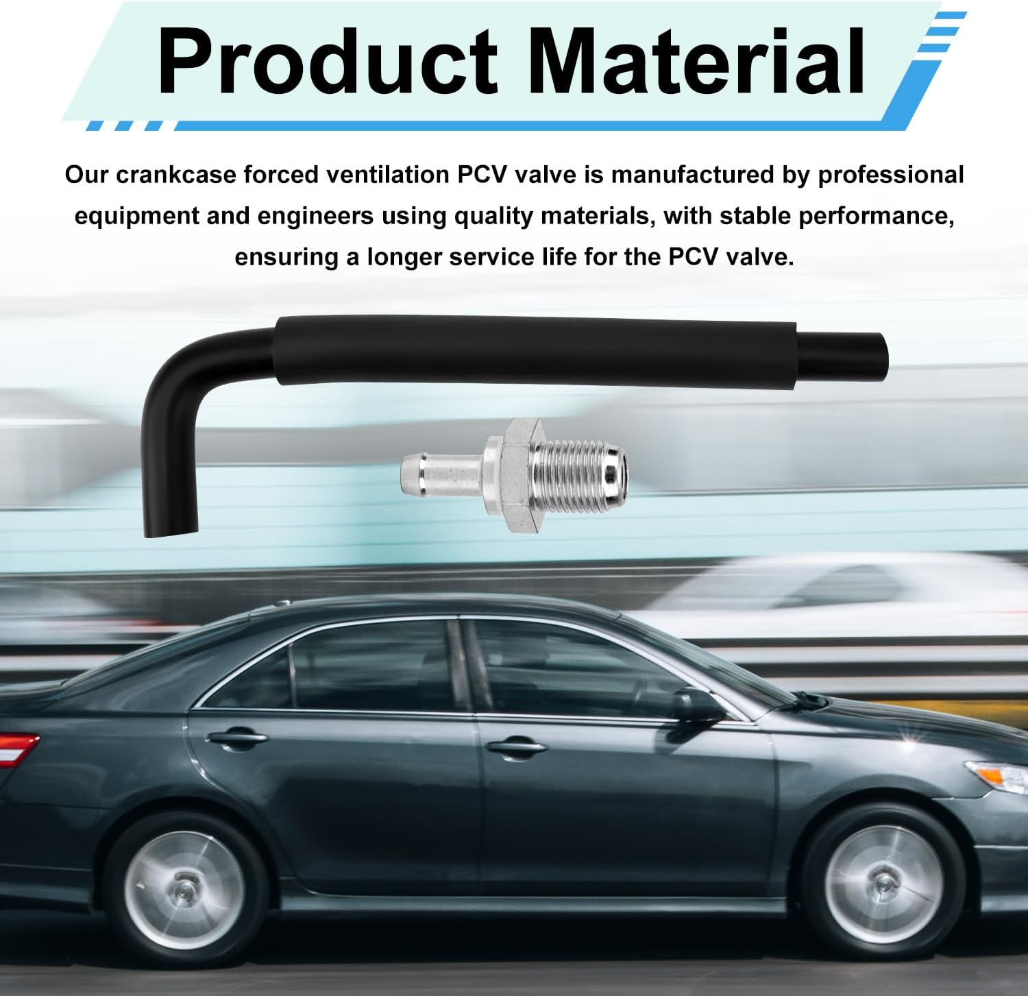 Engine PCV Valve and Hose Kit Accessories Compatible with Solara Matrix RAV4 TC XB Hs250H, Replacement Part # 12262-28021 Only for 2.4L 4CYL