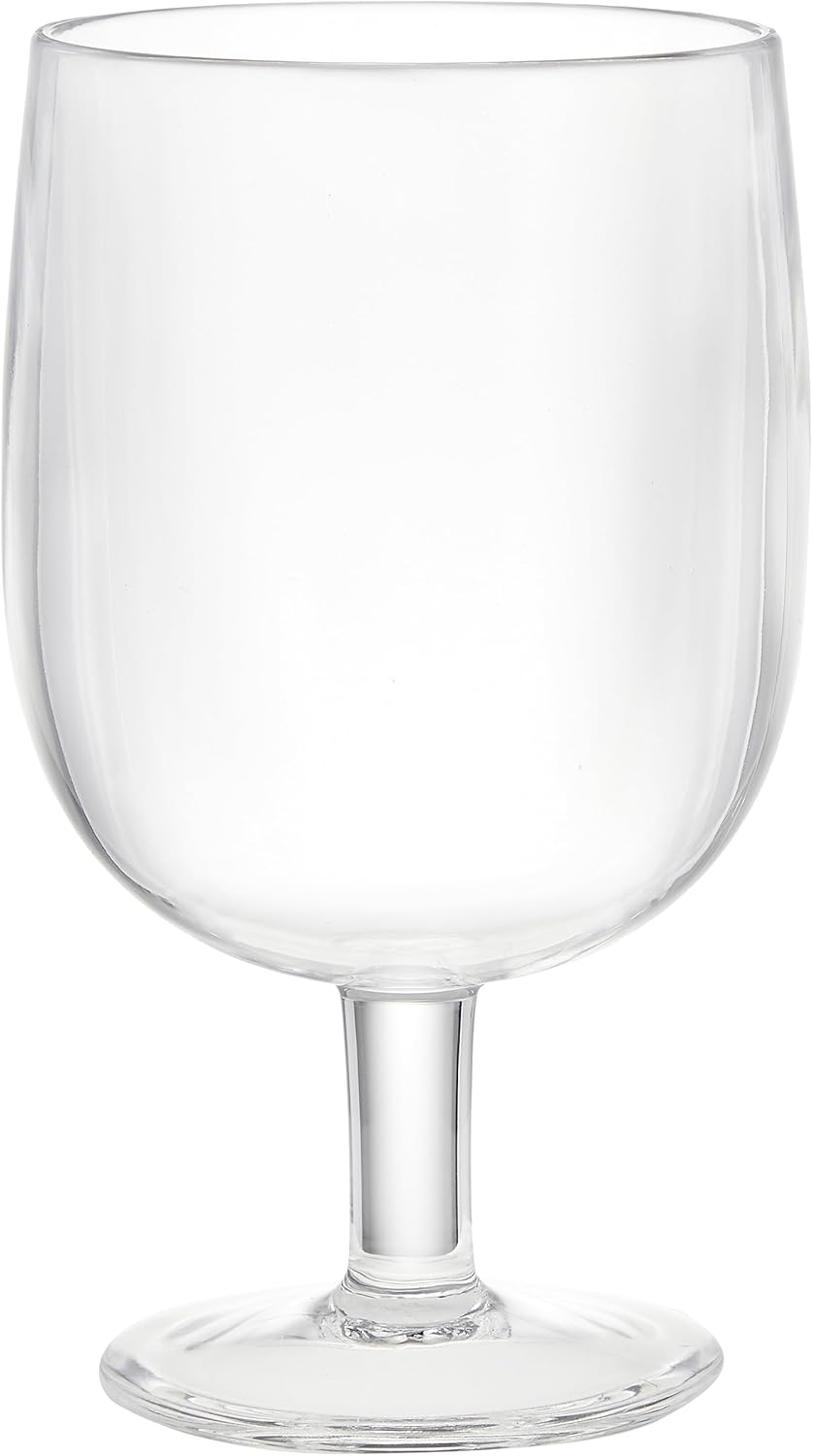 Abode Homewares Design Stacking Simple Short Stem Wine Glass, Capacity Approx. 9.0 Fl Oz (254 Ml), Height 5.1 Inches (13 Cm), Weight 4.5 Oz (126 G), Safe for Kids, Cafe Tableware, Lightweight,